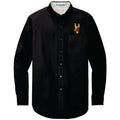 Pharaoh Hound Embroidered Long Sleeve Button Up Shirt