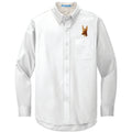 Pharaoh Hound Embroidered Long Sleeve Button Up Shirt