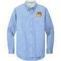 Pomeranian Embroidered Long Sleeve Button Up Shirt