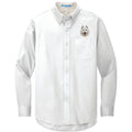 Samoyed Embroidered Long Sleeve Button Up Shirt