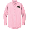 Scottish Terrier Embroidered Long Sleeve Button Up Shirt