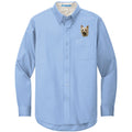 Silky Terrier Embroidered Long Sleeve Button Up Shirt