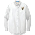 Silky Terrier Embroidered Long Sleeve Button Up Shirt