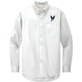 Toy Fox Terrier Embroidered Long Sleeve Button Up Shirt