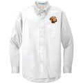 Wirehaired Vizsla Embroidered Long Sleeve Button Up Shirt