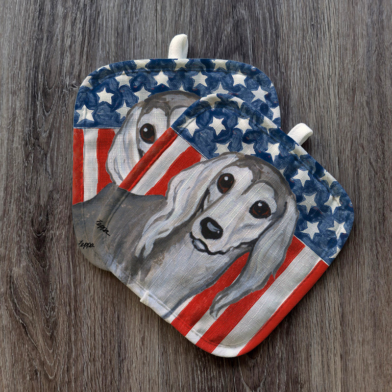 Saluki  Americana Pot Holder Set