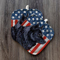 Schipperke  Americana Pot Holder Set
