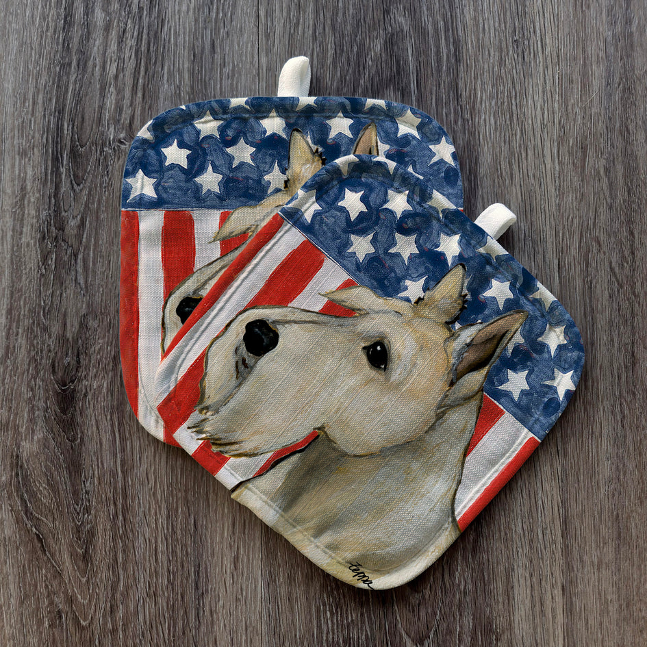 Scottish Terrier  Americana Pot Holder Set