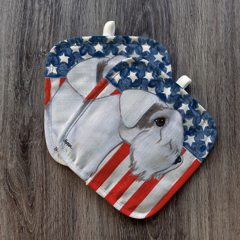 Sealyham Terrier  Americana Pot Holder Set