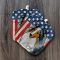 Shetland Sheepdog  Americana Pot Holder Set