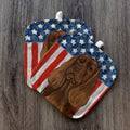 Sussex Spaniel  Americana Pot Holder Set