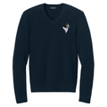 Border Collie Embroidered V-Neck Sweater