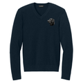 Labrador Retriever Embroidered V-Neck Sweater