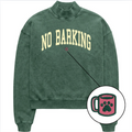 No Barking Embroidered Mock Neck Sweatshirt