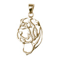 Shar-Pei in 14K Gold Silhoutte Head Pendant