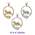 Shiba Inu in Sterling Silver Leash Pendant