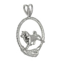 Shiba Inu in Sterling Silver Leash Pendant
