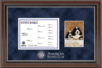 American Kennel Club Silver Embossed Pedigree & 5" x 7" Photo Frame