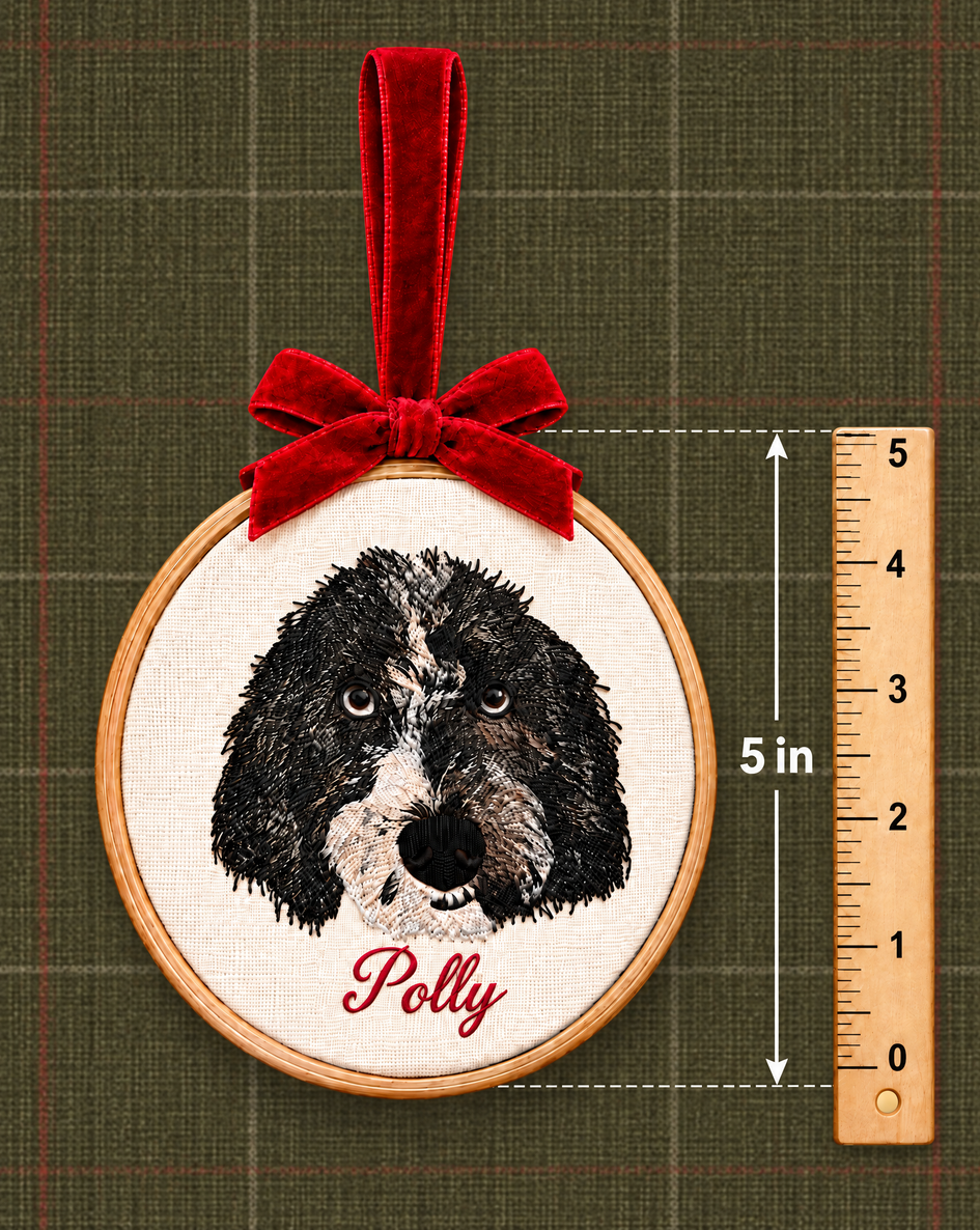 The Custom Embroidered Pet Ornament