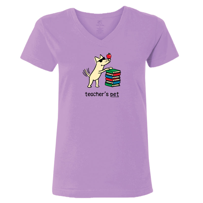 Teacher's Pet - Ladies T-Shirt V-Neck