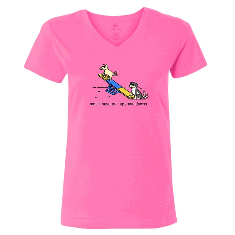 Ups And Downs - Ladies T-Shirt V-Neck