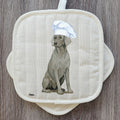 Weimaraner Sitting  Pot Holder Set