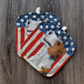 Wirehair Fox Terrier  Americana Pot Holder Set