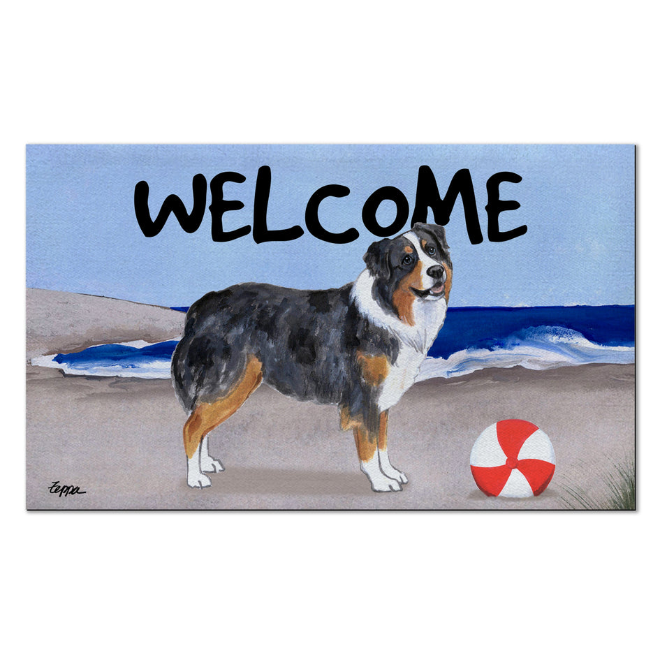 Australian Shepherd Welcome Mat