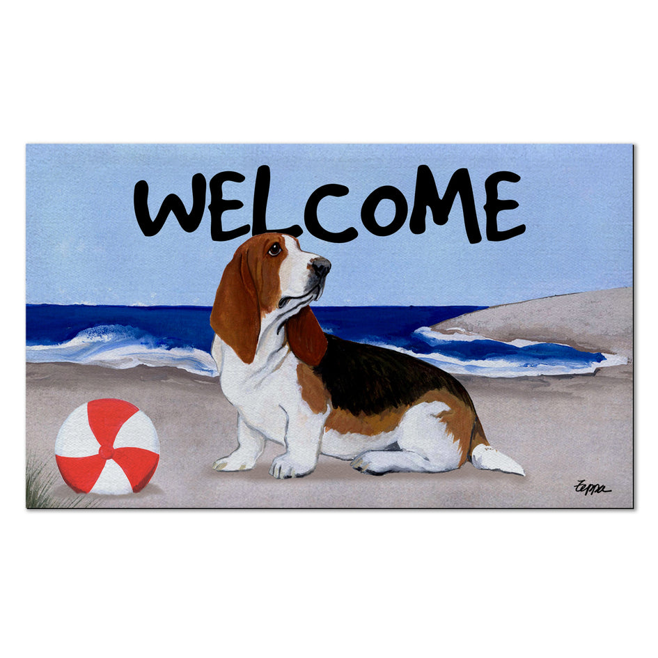 Basset Hound Welcome Mat