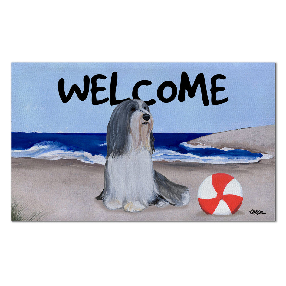 Bearded Collie Welcome Mat