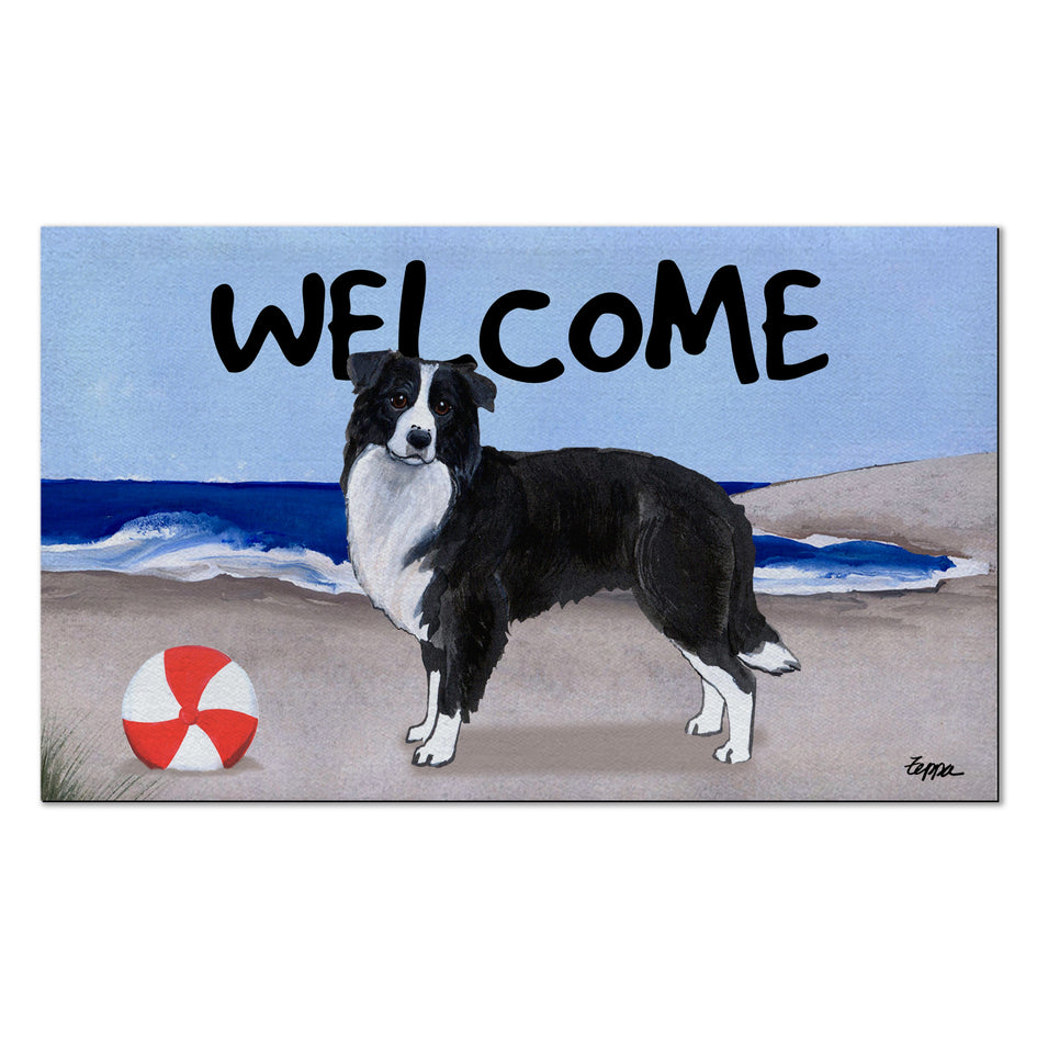 Border Collie Welcome Mat