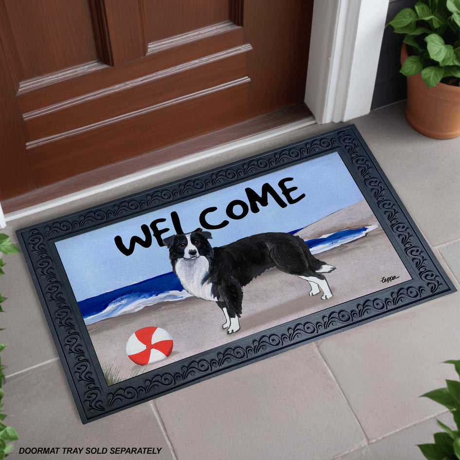 Border Collie Welcome Mat