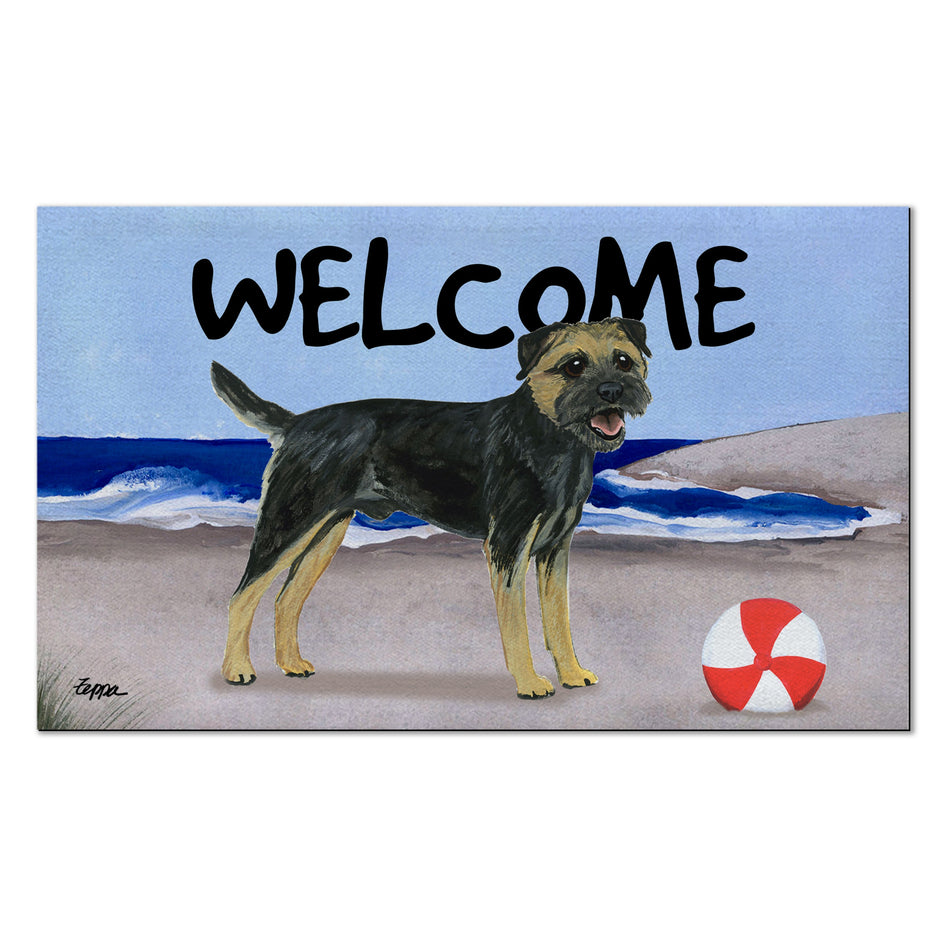 Border Terrier Welcome Mat