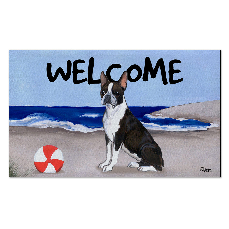 Boston Terrier Welcome Mat