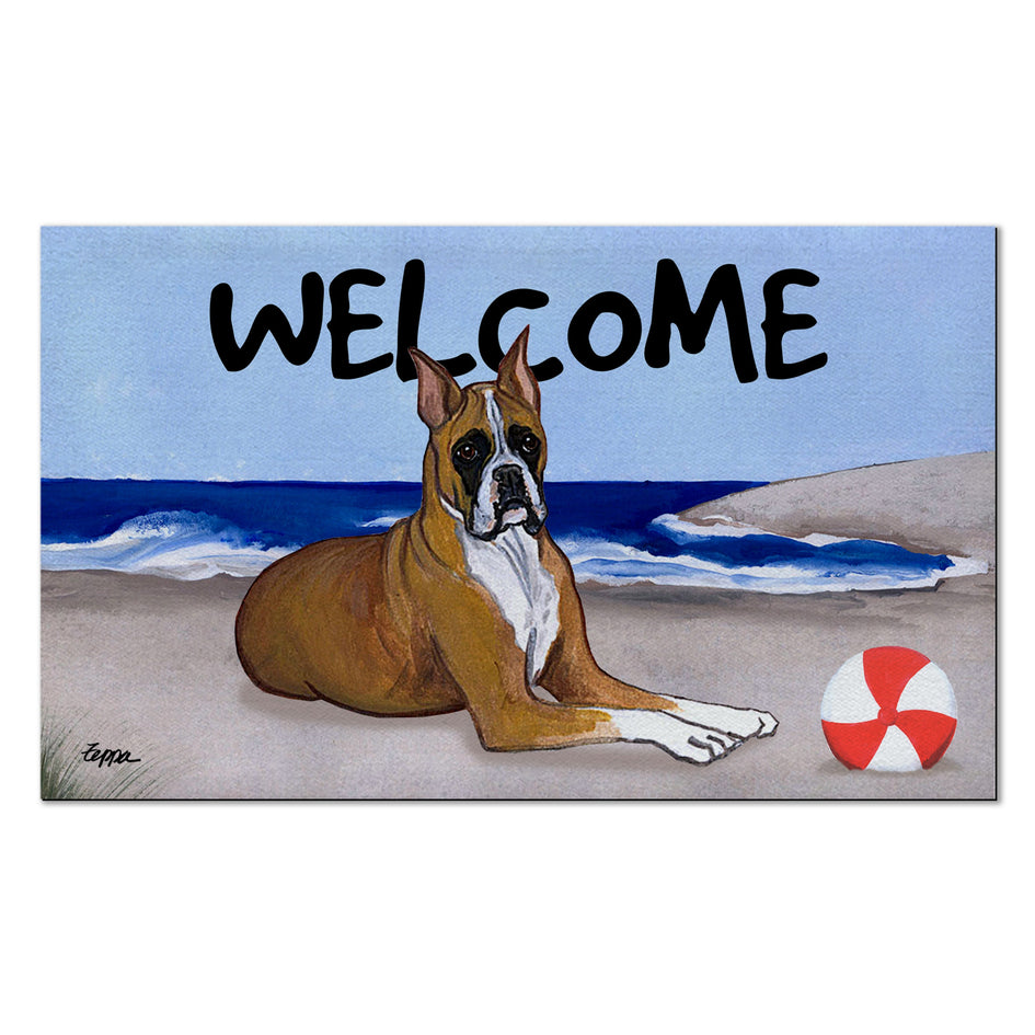 Boxer Lying Welcome Mat