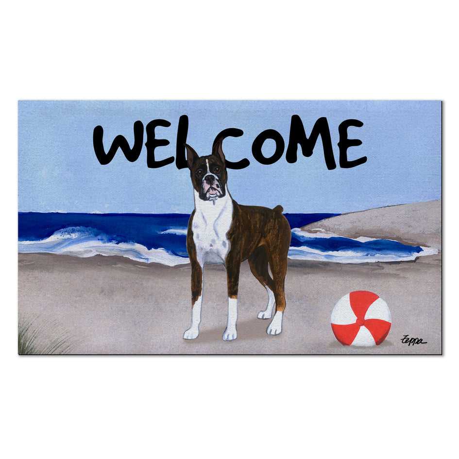 Boxer Standing Welcome Mat