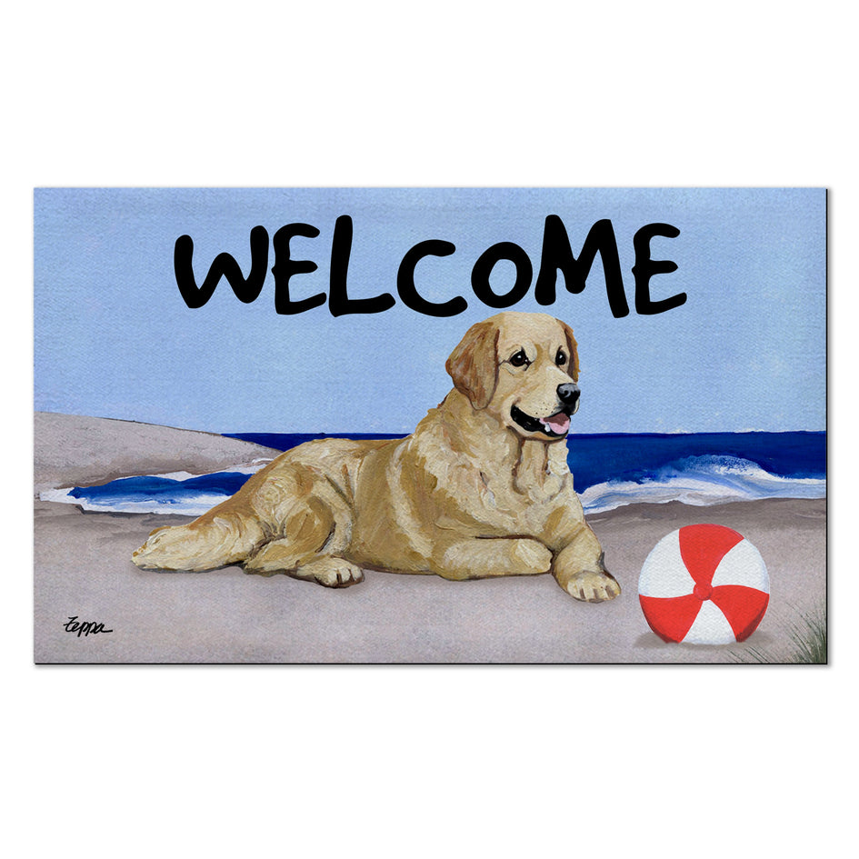 Golden Retriever Welcome Mat