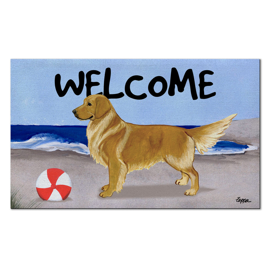 Golden Retriever Welcome Mat