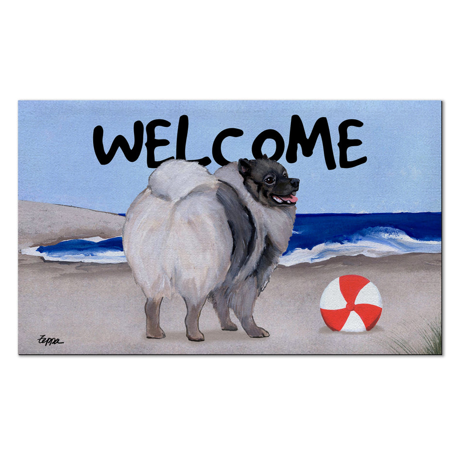 Keeshond Welcome Mat