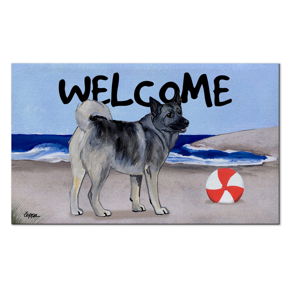 Norwegian Elkhound Welcome Mat