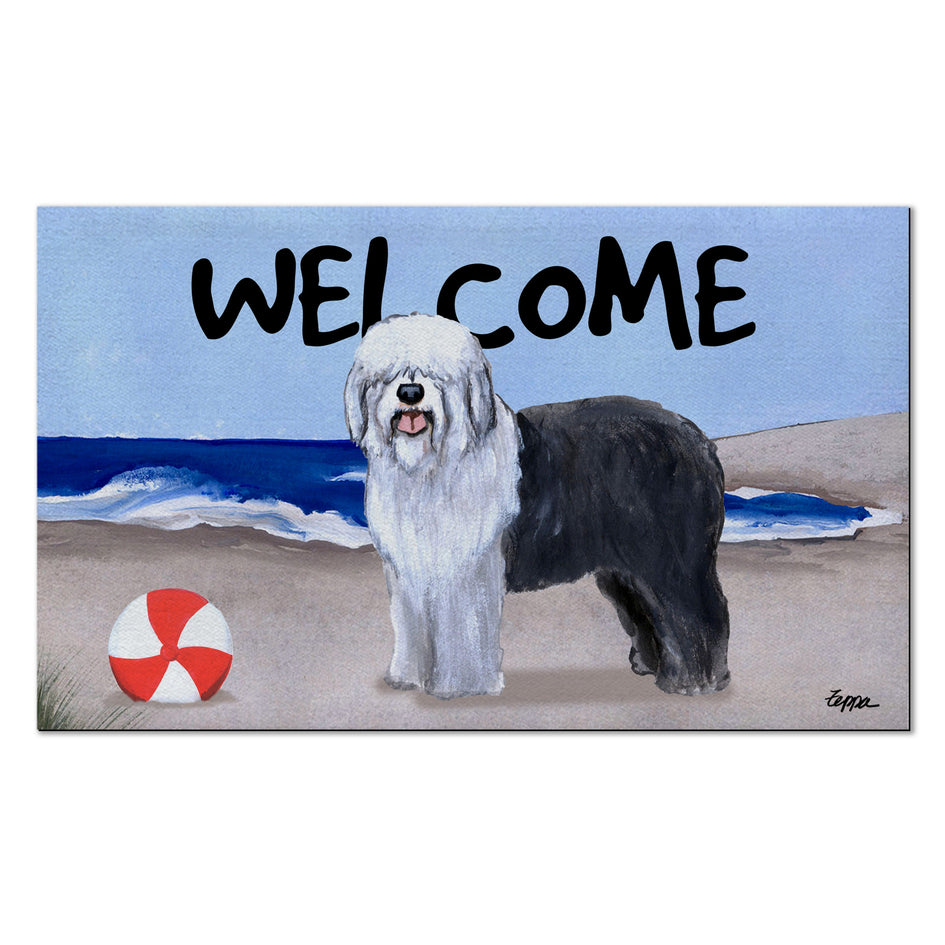 Old English Sheepdog Welcome Mat