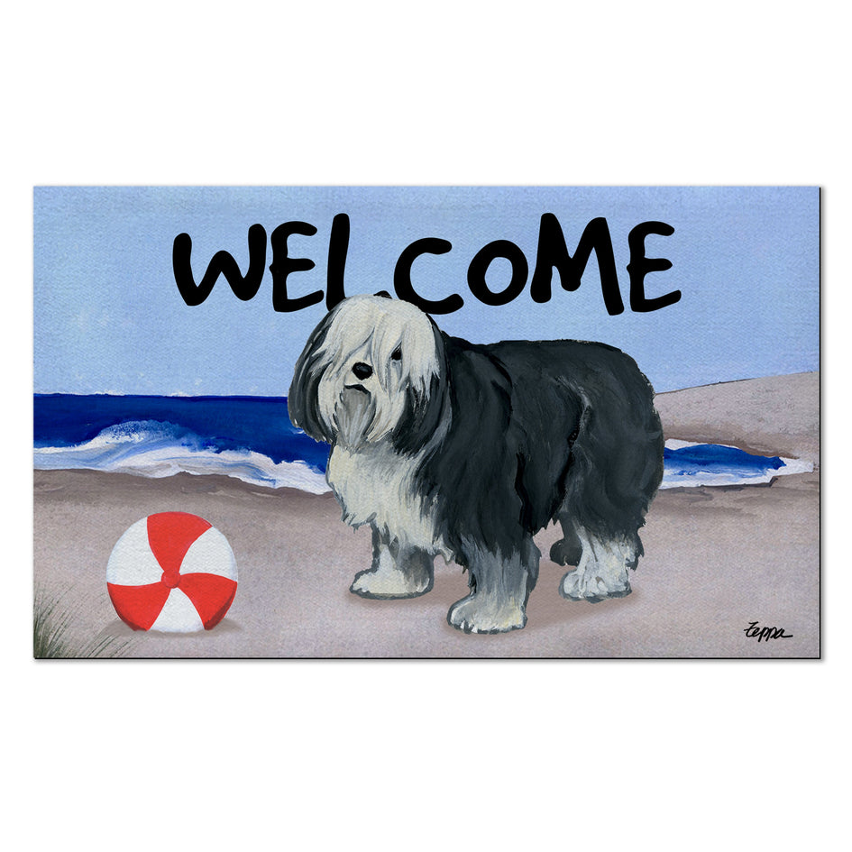 Polish Lowland Sheepdog Welcome Mat