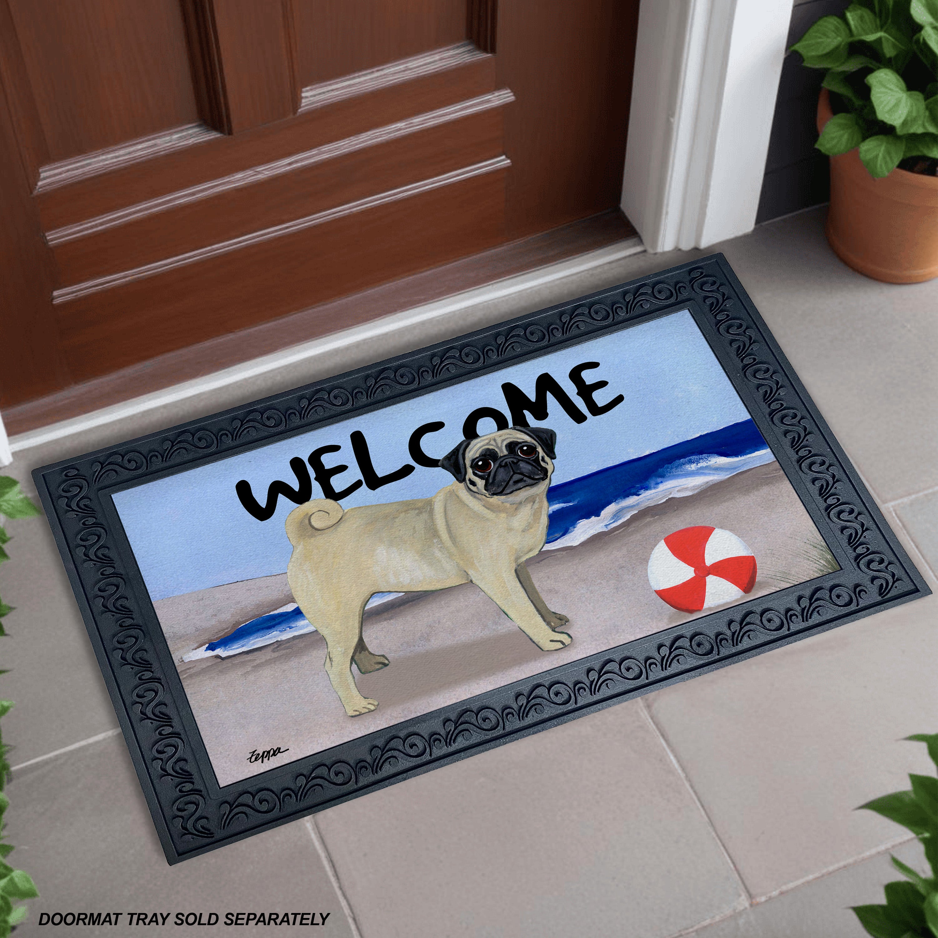 Pug doormat hotsell