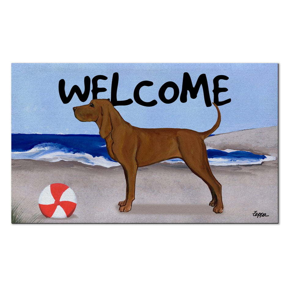 Redbone Coonhound Welcome Mat