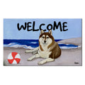 Siberian Husky Welcome Mat