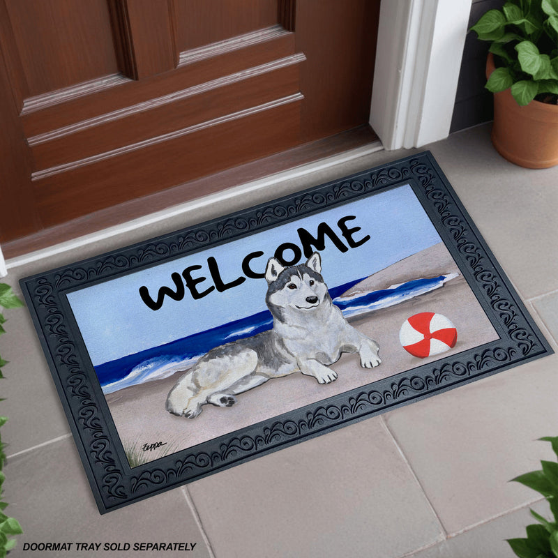 Siberian Husky Welcome Mat