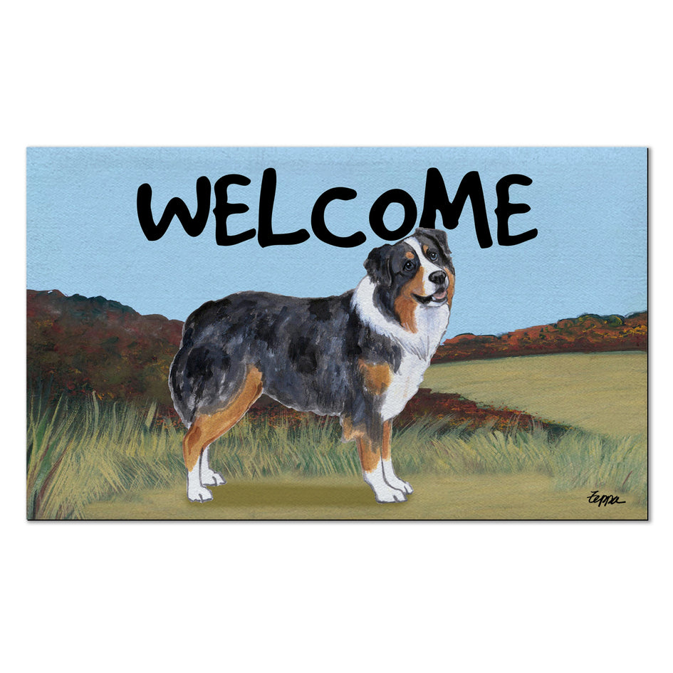 Australian Shepherd Welcome Mat