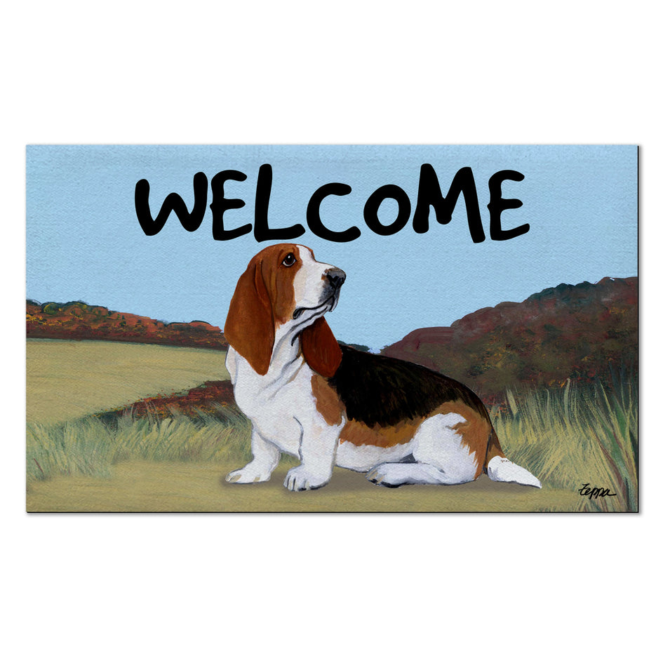 Basset Hound Welcome Mat