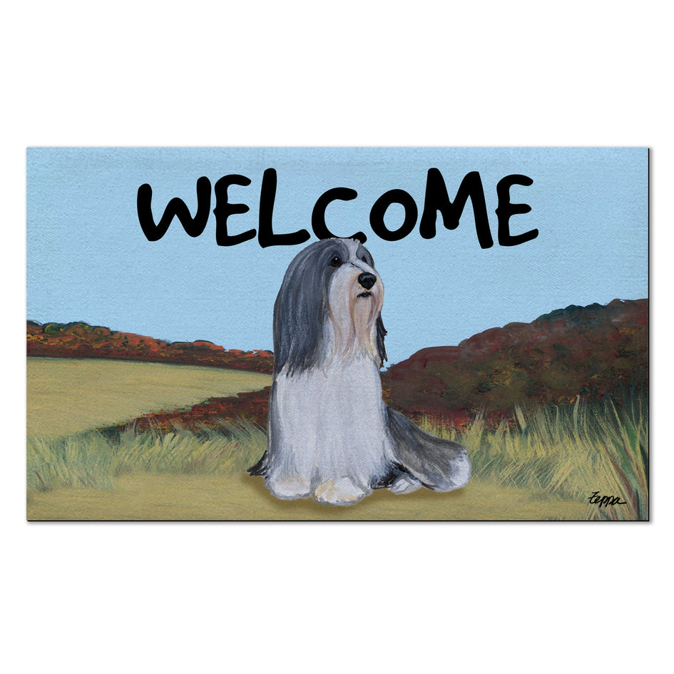 Bearded Collie Welcome Mat