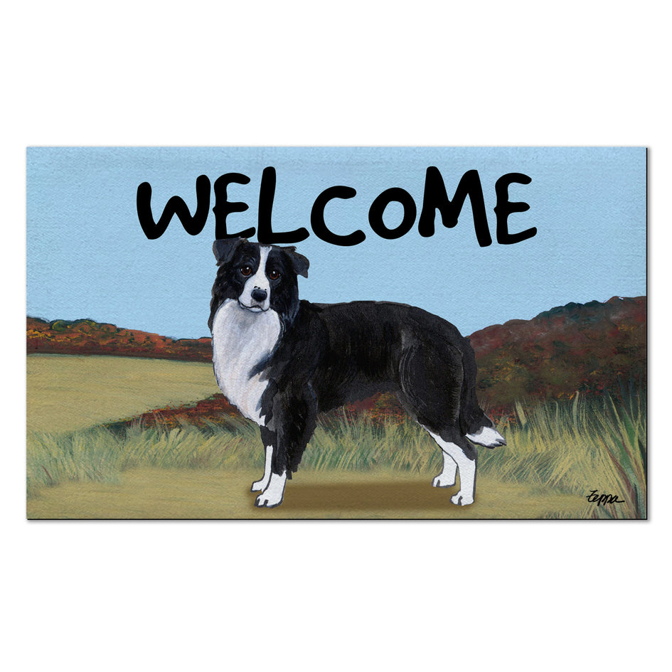 Border Collie Welcome Mat